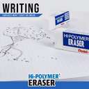 Pentel Hi-Polymer Medium Eraser, Reliable & Easy to Use, Great for Home & School, White – Pack of 5 5