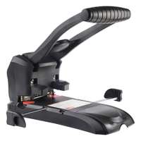 Kangaro Heavy Duty Paper Punch, 150 Sheets Capacity, With Metal Guide Bar & 4-Hole Provision, Multi-Format Utility, Black