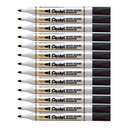 Pentel Whiteboard Marker, Chisel Tip, Low-Odor, Easy to Erase, Comfortable Grip, Smooth Flow, Ideal for Office & School Use, Black – Pack of 12 5