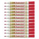 Pentel Whiteboard Marker, Chisel Tip, Low-Odor, Smooth Writing, Smudge & Fade Proof, Perfect for Labels & Poster Making, Red – Pack of 12 4