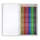 Staedtler Noris Colour Pencils, Metal Tin, Break-Resistant Cores, Smooth Flow, Sharp Tips, Ideal for Craft & Drawing – Set of 12 1