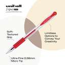 Uni-ball Signo DX Roller Pens, 0.7 mm, Smooth & Clear Writing, Comfortable Grip, Ideal for Office, Home & Classroom Task -Red 2