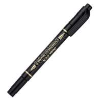 Pentel Twin-Tip Permanent Marker, Fine & Extra-Fine, Low-Odor, Precise Writing & Marking, Perfect for School, Office & Small Posters - Black