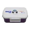 Atlas Lunch Box, 2 Compartments, Durable & Easy-Clean, Secure Clip Lid, Ideal for School Lunches - Purple 0