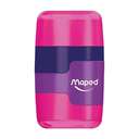 Maped Connect 2-Hole Pencil Sharpener With Eraser, Clean Sharpening, Perfect for School, Soft Touch - Display Pack of 20 1