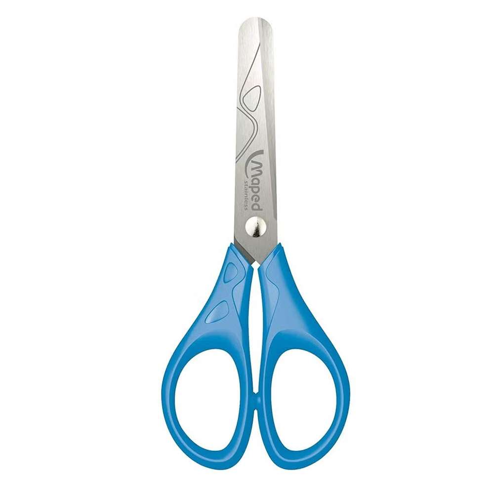 Maped PULSE Essentials Scissor, 13 cm, Standard Blades, Durable and Comfortable Grip – Assorted Colors - Display Pack of 24 1