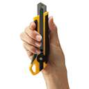Olfa Advanced Heavy-Duty Cutter, 18mm Blade, Standard Grip, Normal Lock, Industrial Grade - Yellow & Black 3
