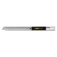 Olfa Stainless Steel Standard Cutter, 9mm Blade, Clip Handle, Rust-Resistant Body - Silver