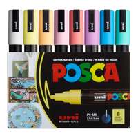 Uni POSCA Paint Marker, Bullet Tip, 5mm Tip, Water-Based & Multi-Surface, Ideal for Art, Craft & Poster Making