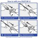 Pilot BP-SM Ballpoint Pens, Fine Tip, Smooth Flow, Consistent Everyday Writing, Ideal for School & Office Use, Black Ink - Pack of 12 2