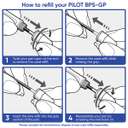 Pilot BPS-GP Ballpoint Pen, Fine Tip, Smooth & Precise Writing, Comfortable Grip, Clip Off Cap Consistent Writing, Ideal for School & Office Use - Black 2