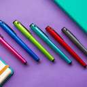 Pilot Explorer Gel Rollerball Pen, 0.5 mm Tip, Smooth Ink Flow, Click Off Cap, Consistent Writing, Ideal for Personal & Office Use - Metallic Blue 7