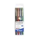 Pilot Fineliner Marker Pen, Fine Fibre Tip, Smooth Ink Flow, Comfortable Grip, Ideal for School, Card Making & Craft Use, Assorted – Pack of 4 0