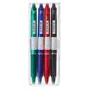 Pilot FriXion Clicker Erasable Rollerball Pens, 0.7 mm, Smooth Flow, Comfortable Grip, Ideal for School & Office Use, Assorted Colors - Pack of 4 1