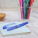 Pilot FriXion Erasable Rollerball Pen, 0.5 mm Needle Tip, Smooth Flow, Click Off Cap, Consistent Writing, Comfortable Grip, Ideal for School & Office Use, Blue – Pack of 12 2