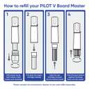 Pilot Ink Refill Cartridge for V Board Master Whiteboard Marker, Easy to Erase, Quick Dry, Low Odour, Ideal for School & Offices – Black 1