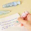 Deli Correction Tape, Refillable, 5 Mm × 6 M, Instant & Strong Coverage, Write Over, Pefect For Crafts & School - Assorted 4