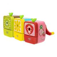 Deli Fruit Rotary Pencil Sharpener, Hand-Crank, Shavings Box, Clean Sharpening, Perfect For School & Home Use - Assorted Colors