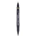 Deli Permanent Markers, Dual-Tip, 0.5 Mm & 1.0 Mm, Instant Ink Set, For School & Office Use, Black – Pack Of 12 2