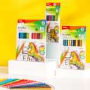 Deli Enovation Wood-Free Color Pencils, Break-Resistant, Perfect For School Craft & Home Use - Pack Of 12 Colors 3
