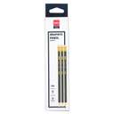 Deli Hb Graphite Pencils With Eraser, Hexagonal Body, Perfect For Drawing & Sketching - Assorted Barrels 2