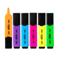 Deli Jumbo Highlighters, Chisel Tip, Quick-Dry, Higlighting Notes, Perfect For School & Office Use, Assorted Colors – Set Of 6