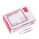 Deli Paper Clips, 33 Mm, Smooth Finish, Nickel Plated Wire Iron, Paper Packing, Office & School Use, Silver - Box Of 100 0
