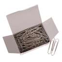 Deli Paper Clips, 50 Mm, Smooth Finish, Nickel Plated Wire Iron, Paper Packing, Office & School Use, Silver - Box Of 100 2