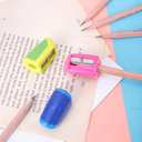 Deli Pencil Sharpener, Single-Hole, Steel Blade, Clean Sharpening, Perfect For School & Office - Assorted 3