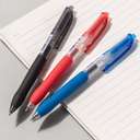 Deli Retractable Gel Pens, 0.5 Mm, Soft Grip, Quick-Dry Ink, School & Office Use, Blue - Pack Of 12 1