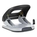 Deli Metal Two-Hole Paper Punch With Ruler, 40-Sheet Capacity, Durable, For School & Office Use - Grey & White 1