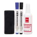 Deli Whiteboard Cleaning Set, Marker, Eraser & Cleaner, Low-Odor, Perfect For School Use - Set Of 1 + 1 + 1 0