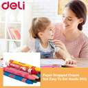 Deli Wax Crayons, Smooth Color, Different Shades, Perfect For School Crafts & Drawing - Pack Of 12 Colors 2