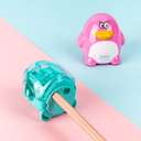 Deli Pencil Sharpener, Penguin Shape, 2-Hole – Fun Design, Safe Use 3