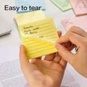 Deli Lined Sticky Notes, 6x4 Inch, Assorted Colours, Wide Format, Easy Peel – Pack of 6 (4x25 Sheets Each) 4