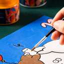 Deli Acrylic Colour, Rich Shade, Long-Lasting, 100ml, Green 2