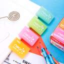 Deli Eraser, Neon Rectangular Shapes, Bright Colours, Easy Grip 2