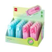 Deli Erasers, Assorted Colours, Compact Size, Smooth Erasing – Pack of 16