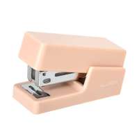 Deli Nusign Mini Stapler, 12 Sheets, 24/6 & 26/6, Pink - Pack of 12