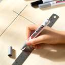 Deli Paint Marker, Bullet Tip 2mm, Silver – Pack of 12 3