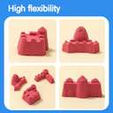 Deli Sand, 500g with 6 Molds, Fun And Creative Play, Pink 2