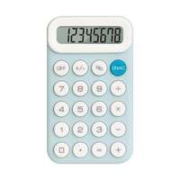 Deli Portable Calculator, 8 Digits, Light Blue