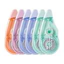 Deli Correction Tape, 5mm x 12m, Assorted – Pack of 6 0