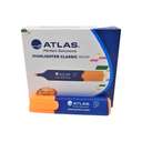 Atlas Highlighter, Bright Ink, Smudge-Free, Orange – Pack of 10 0