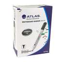 Atlas White Board Marker, Bullet Tip, Smudge-Free, Black 0
