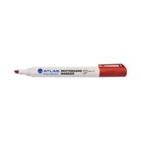 Atlas White Board Marker, Chisel Tip, Smudge-Free, Red