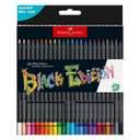 Faber-Castell Black Edition Color Pencils, Supersoft Core, Neon & Pastel Mix, Extra Smooth & Highlights on Dark Paper, Cardboad Box, Ideal for Drawing & Crafting, Assorted – Box of 24 Color 0