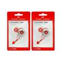 Faber-Castell Correction Tape, Compact Roller, 4.2 mm × 12 m, Instant Dry, Write Over, Easy to Grip & Control, Ideal for School, Home & Office Use - Blister Pack of 2 0