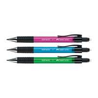 Faber-Castell Grip Matic Mechanical Pencil, 0.7 mm, Auto-Advance, Break-Resistant, Integrated Eraser, Fine Writing, Ideal for Tehnical Task – Assorted Colors