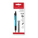 Faber-Castell Grip Matic Mechanical Pencil, 0.7 mm, Auto-Advance, Break-Resistant, Integrated Eraser, Fine Writing, Ideal for Tehnical Task, Blue/Black/Green Barrels – Set of 3 1
